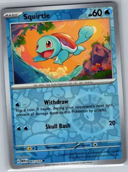Squirtle - 007/165 Reverse Holo SV: Scarlet & Violet 151 - Pokemon Card - NM - Image 1
