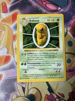 Kakuna 33/102 - SHADOWLESS Base Set - VINTAGE Pokemon CARD - Image 1