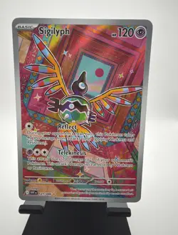 Pokemon Sigilyph 121/086 Sv: White Flare Illustration Rare Full Art Holo Card - Image 1
