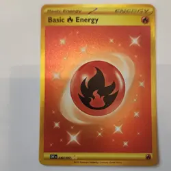 Pokemon TCG Basic Fire Energy Foil Card Lot 230/197 OBF 2 2023 English - Image 2