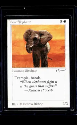 1993 MTG Magic The Gathering ARN Arabian Nights Vintage War Elephant LP - Image 1