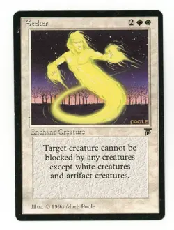 Magic the Gathering Legends Seeker LP MTG Uncommon White 1994 - Image 1