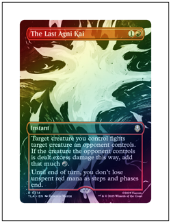 1x The Last Agni Kai, Borderless Art Foil, Magic MTG NM - Image 1