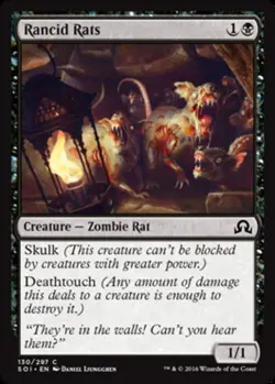 x4 Rancid Rats C MTG Shadows over Innistrad M/NM, English - Image 1