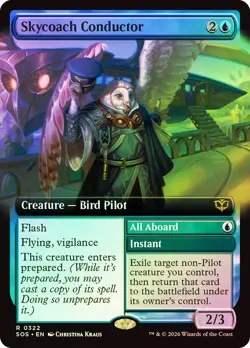 Skycoach Conductor Foil Extended Art Secrets of Strixhaven NM MTG - Image 1