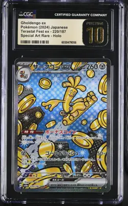 CGC 10 Pristine Gholdengo ex 220/187 SAR Terastal Fest Ex sv8a Pokemon Card - Image 3