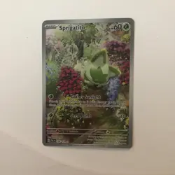 Pokemon Sprigatito Illustration Rare Holo 196/193 SV02 Paldea Evolved Basic - Image 2