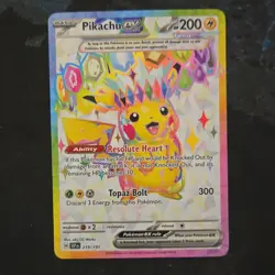 The Pokemon Company Pikachu ex Ultra Rare Full Art Holo 219/191 Sv08 Topaz Bolt - Image 2