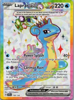 Lapras ex 158/142 Ultra Rare Stellar Crown Pokemon Holo Near Mint - Image 1