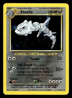 Steelix 15/111 Holo Rare Neo Genesis Set Pokemon Card - Image 1