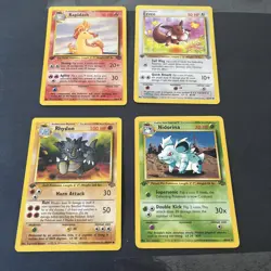 Vintage Pokemon Card Lot - 1st edition Jungle set 4 cards! One owner - Image 1