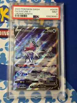 Pokemon TCG Suicune v Crown Zenith GG38/GG70 PSA 9 Mint - Image 1