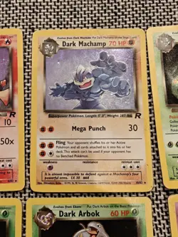 Vintage Team Rocket Pokemon 10 Card Lot Damaged Poor Condition Dark Charizard - Image 3