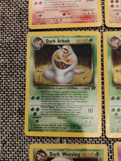 Vintage Team Rocket Pokemon 10 Card Lot Damaged Poor Condition Dark Charizard - Image 5