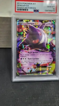 2014 GENGAR EX XY PHANTOM FORCES POKEMON TCG PSA 10 GEM MINT #34 - Image 4