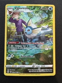 Pokemon Vaporeon TG02/TG30 Brilliant Stars Trainer Gallery Ultra Rare Full Art - Image 2