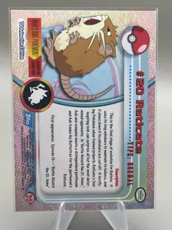 POKEMON RATICATE #20 TOPPS TV ANIMATION EDITION NEAR MINT - Image 2