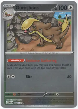 Gumshoos reverse holo #110/132 Pokemon Mega Evolution lightly played - Image 1