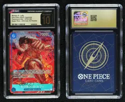 2022 One Piece Paramount War OP02 Japanese Monkey D Luffy Alt Art CGC 10 - Image 3