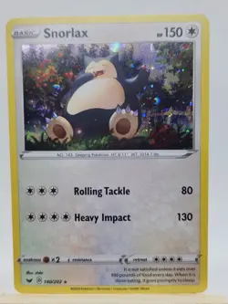 Pokemon Snorlax 140/202 Cosmos Holo Blister Exclusives 150 HP 2020 TCG Card - Image 1