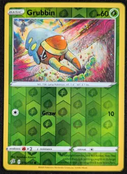 Grubbin 2020 Rebel Clash Reverse Holo Pokemon Card 016/192 (NM) - Image 1
