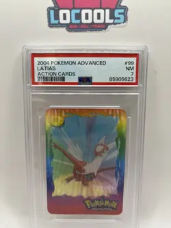 2004 POKEMON ADVANCED Latias ACTION CARDS LENTICULAR • PSA 7 NM - Image 1