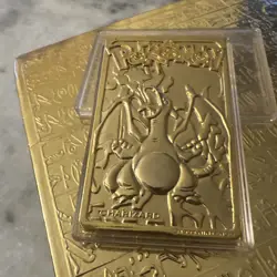 Vintage Burger King Pokemon 23K Gold Plated Charizard Card w/ Case 1999 - Image 1