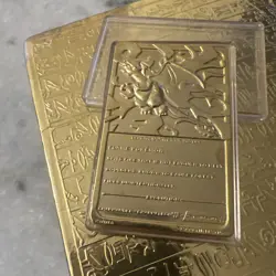 Vintage Burger King Pokemon 23K Gold Plated Charizard Card w/ Case 1999 - Image 2