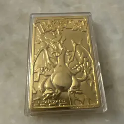 Vintage Burger King Pokemon 23K Gold Plated Charizard Card w/ Case 1999 - Image 3