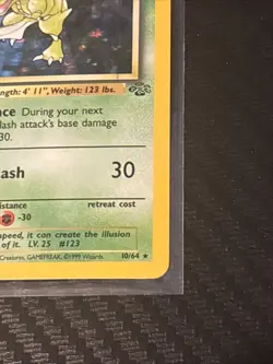 Pokemon Scyther TCG Jungle Holo Card 10/64 Unlimited Rare, Vintage LP Condition - Image 2