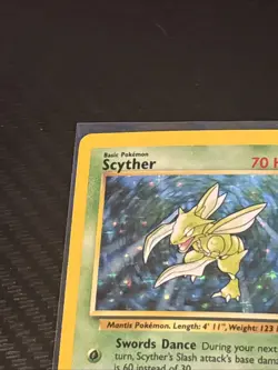 Pokemon Scyther TCG Jungle Holo Card 10/64 Unlimited Rare, Vintage LP Condition - Image 4