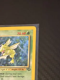 Pokemon Scyther TCG Jungle Holo Card 10/64 Unlimited Rare, Vintage LP Condition - Image 5