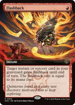 x1 Flashback - Foil - Extended Art R MTG Secrets of Strixhaven M/NM, English - Image 1