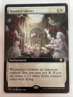 MTG Haunted Library NM-M Crimson Vow Commander #44 Rare - Image 1