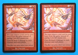 Magic the Gathering MTG Mercadian Masques CAVE-IN X 2 ( VLP/EX & 1 w tiny bend) - Image 1