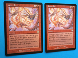Magic the Gathering MTG Mercadian Masques CAVE-IN X 2 ( VLP/EX & 1 w tiny bend) - Image 2