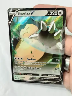 Snorlax V Pokemon Sword & Shield Base Set 141/202 Ultra Rare NM - Image 2