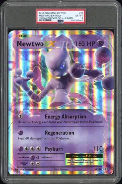 PSA 6 MEWTWO EX JUMBO #52 XY Evolutions Pokemon Promo 2016 - Image 1