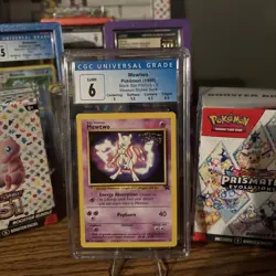 1999 Pokemon Game Movie Promo #3 - CGC EX-MT 6 - MEWTWO With Sub Grades Rare - Image 1
