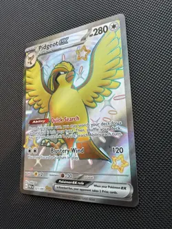 Pokemon Pidgeot ex 221/091 SV: Paldean Fates Shiny Ultra Rare Full Art Holo - Image 2