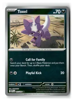 Toxel 067/094 Common Phantasmal Flames Pokemon Reverse Holo Near Mint - Image 1