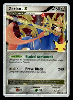 Pokemon TCG Celebrations #135 Zacian LV. X LP - Image 1