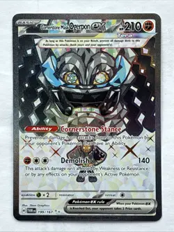 Pokemon Cornerstone Mask Ogerpon EX Ultra Rare Full Art Holo 210 HP SV06 199/167 - Image 1