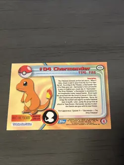 Pokemon #04 Charmander Topps Nintendo Vintage LP - Image 2