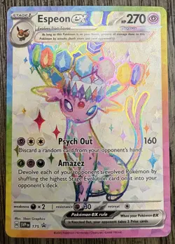 Espeon EX #175 2025 Pokemon SVP EN-SV Black Star Promo - Mint/Near Mint - Image 1