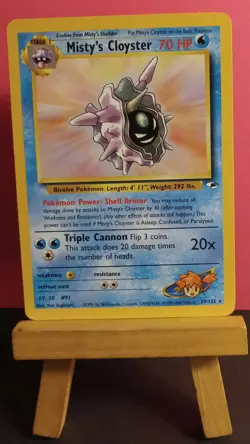 Pokemon TCG Misty's Cloyster 29/132 Gym Heroes Unlimited Regular Rare LP - Image 3