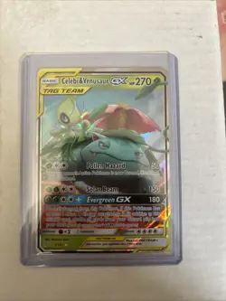 Pokemon TCG Celebi & Venusaur GX Holo Ultra Rare - Image 1