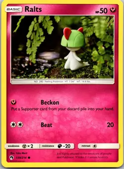 Ralts 139/214 - SM - Lost Thunder Pokemon Common NM - Image 1