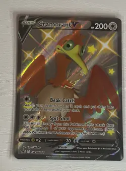 Cramorant V SWSH086 Full Art Shiny Holo Ultra Rare Pokemon TCG Black Star Promo - Image 1