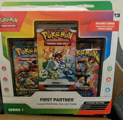 Pokemon TCG First Partner Illustration Collection Series 1 Factory Sealed Box - Image 1
